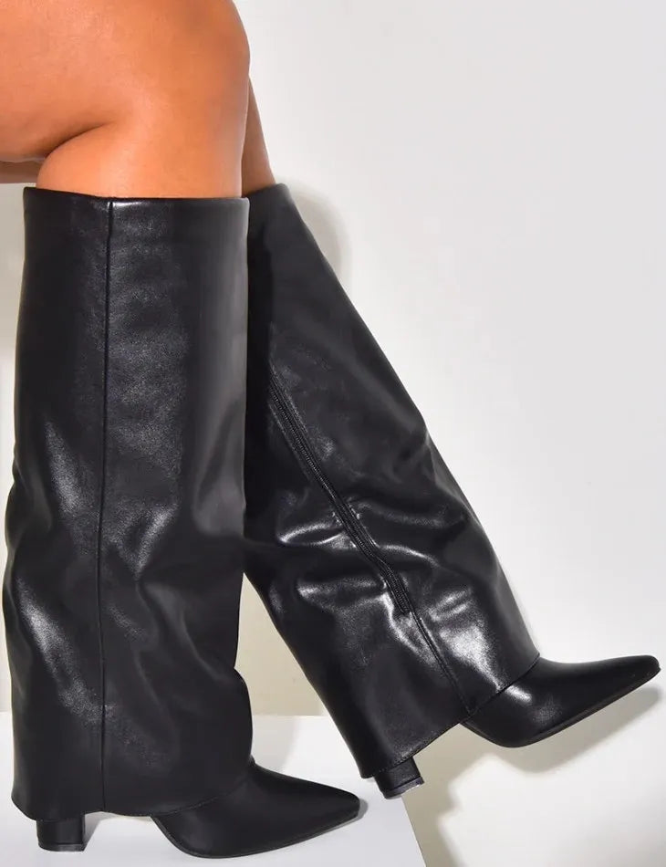 DOLCI - LEDERSTIEFEL SCHWARZ