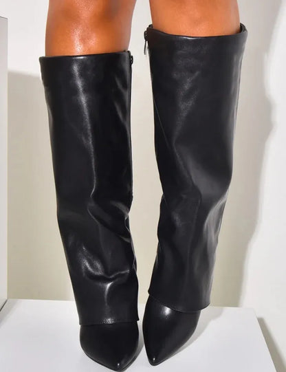 SET: MANTEL & LEDERSTIEFEL