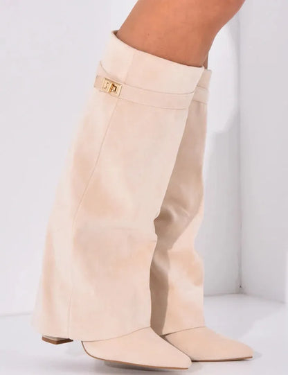DOLCI SUEDE STIEFEL - BEIGE