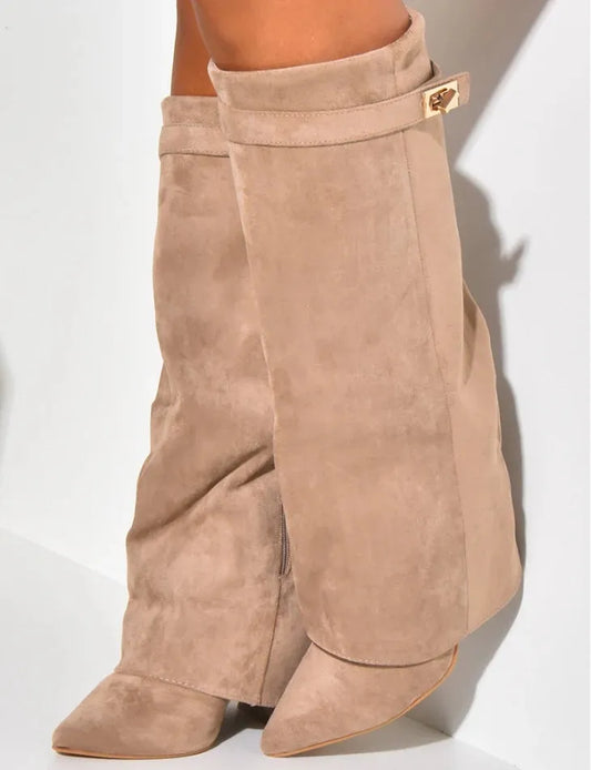 DOLCI SUEDE STIEFEL - KAKI
