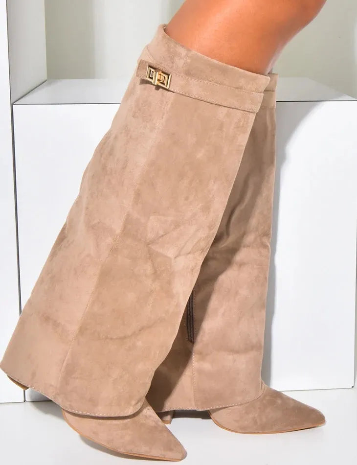 DOLCI SUEDE STIEFEL - KAKI