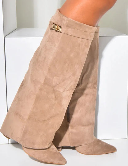 DOLCI SUEDE STIEFEL - KAKI