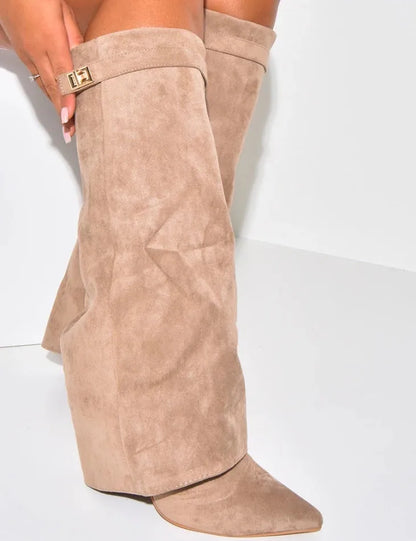 DOLCI SUEDE STIEFEL - KAKI